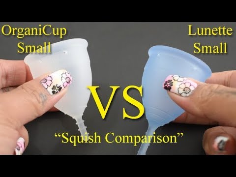 OrganiCup vs Lunette Cup Sm "Squish" - Menstrual Cups