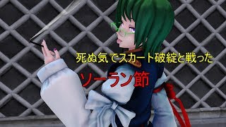 【東方MMD】死ぬ気でスカート破綻と戦ったソーラン節