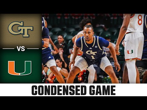 Georgia Tech vs. Miami Condensed Game | 2025-26 ACC Men's Basketball