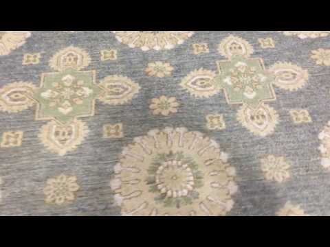 Blue and Beige Fine Pakistan Peshawar Large Area Rug 8'10X12' - W 247