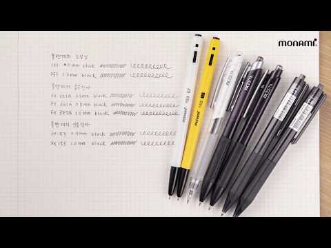 모나미 유성볼펜 시필 전격 비교 영상 [모나미 153 VS FX ZETA VS FX 153]