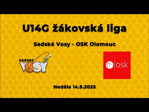 2025-26 Liga U14G Sadské Vosy - OSK Olomouc