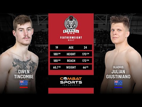 ETERNAL MMA 66 - OWEN TINCOMBE VS JULIAN GIUSTINIANO - MMA FIGHT VIDEO
