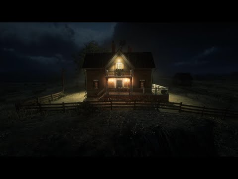 Stormy Night in a Remote Cabin – Rain on the Roof & Howling Wind