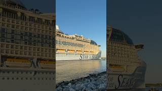 Star of the Seas sail away from Port Canaveral! #shorts #staroftheseas #cruiseship #royalcaribbean