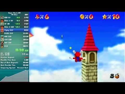 Super Mario 64 - 70 Star - 57:29