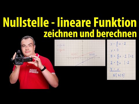 How to draw and calculate the zero of a linear function | explained simply by teacher Schmidt