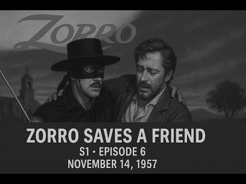 Zorro (1957) [4K] - S01E06: “Zorro Saves a Friend” #DonNachoTorres #GuyWilliams #DonDiegoDeLaVega
