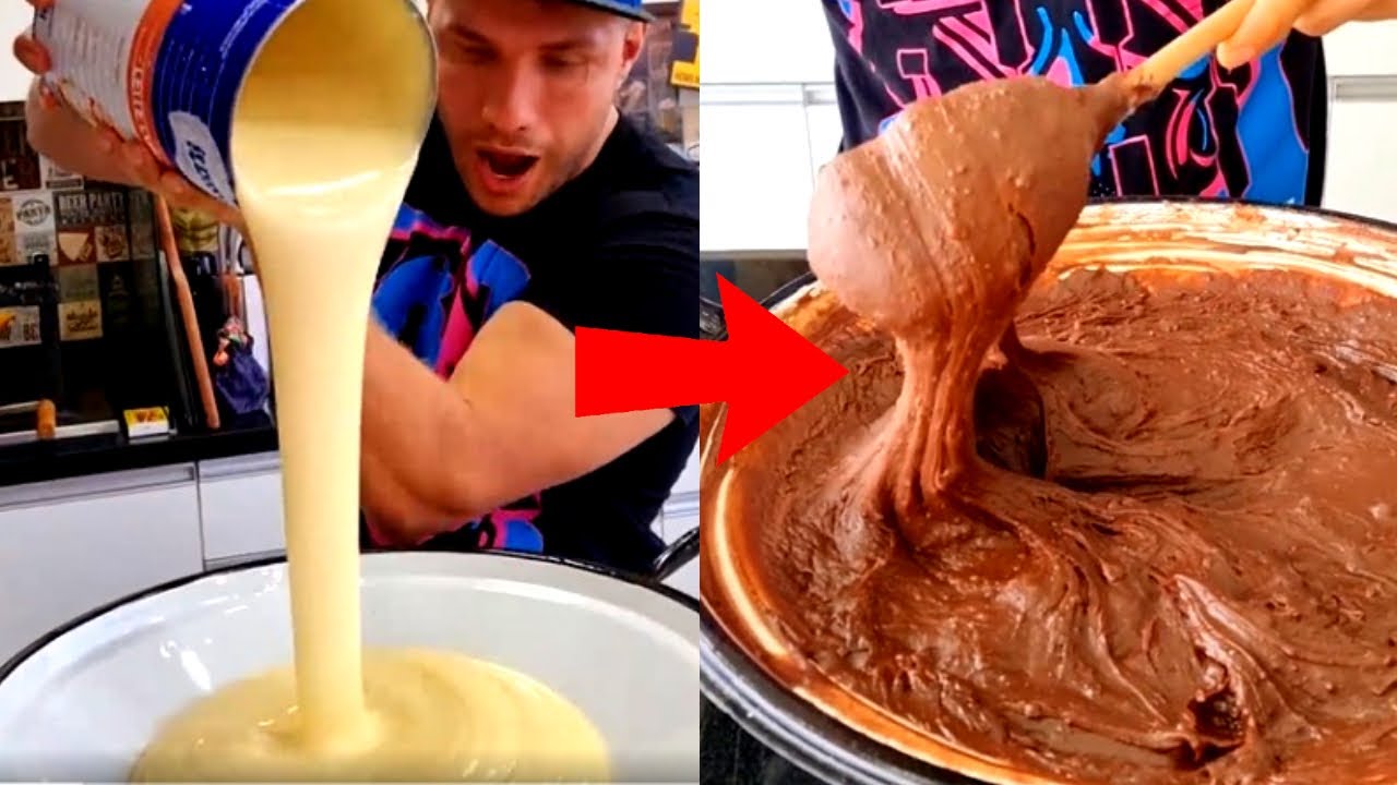 Você teria coragem de fazer isso com 5 kg de leite condensado😱😋
