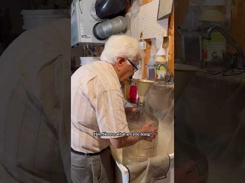 Nonno's homemade hair wash station 😂