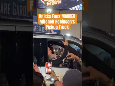 Knicks Fans MOBBED Mitchell Robinson's pickup truck after the Game 6 victory! 🙌 #shorts