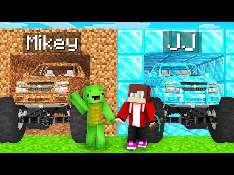 Mikey Poor vs JJ Rich MONSTER TRUCK Survival Battle in Minecraft - Maizen