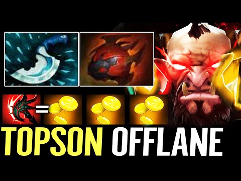 When Topson Goes to the Offlane and Bullies the Enemy with the raidboss Centaur Warrunner in Dota 2