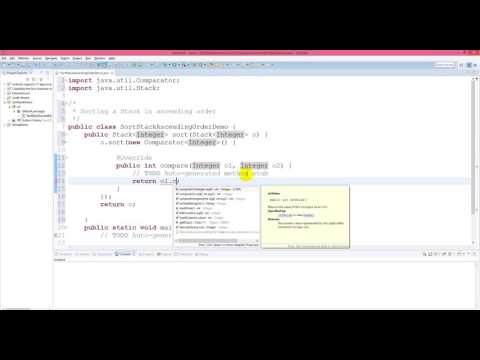 Sorting A Stack In Ascending Order Java