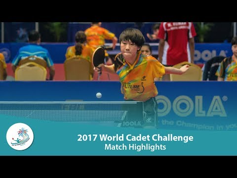 2017 World Cadet Challenge Highlights: Huang Yingqi vs Rachel Sung (Girls Team Final)