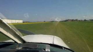 preview picture of video 'Landing at Sherburn In Elmet runway 06 on 04052010'