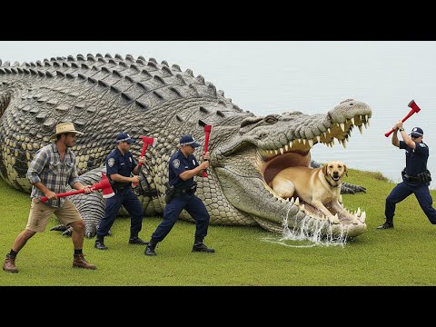 Heroic Rescue Team Saves Poor Mother Dog from the Ravenous Giant Crocodile 🐕🐊