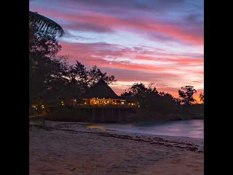 Timelapse of Pointe Ste Marie on Petite Anse Kerlan Praslin Island, Seychelles