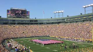 National Anthem performed by John Popper Seattle Seahawks at Green Bay Packers with F-16 flyover