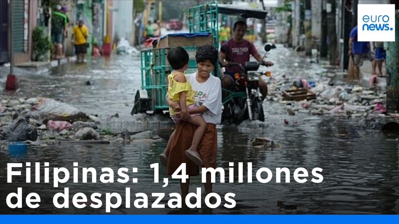 El tifón Fung-wong causa inundaciones y deja 1,4 millones de desplazados en Filipinas
