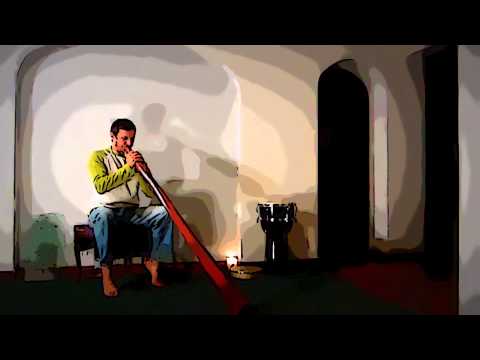sonidos australianos semi-hipnóticos - instrumento: didgeridoo de caoba - respiración circular-