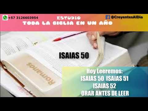 ISAIAS 50 ESTUDIO DE LA BIBLIA EN UN AÑO
