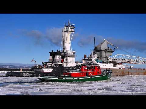 Victory/Maumee and Missouri - One Tug Helps Another Tug Through the Ice