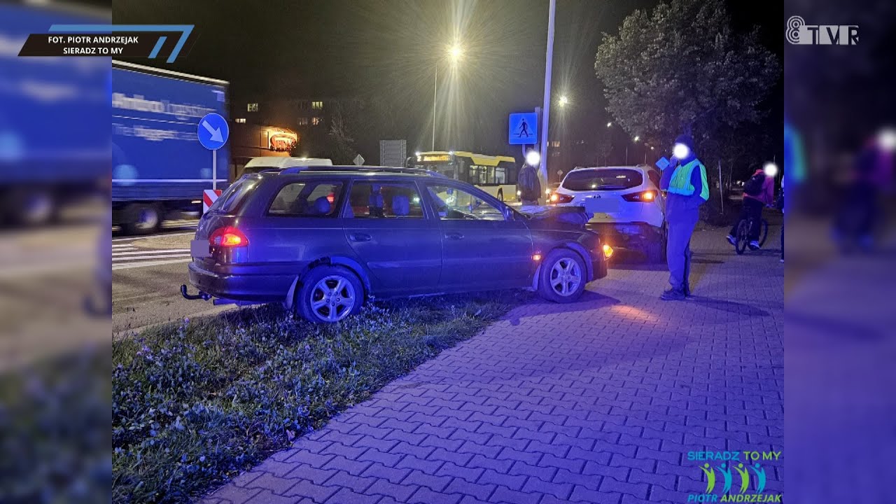 Kolizja drogowa na ulicach Sieradza