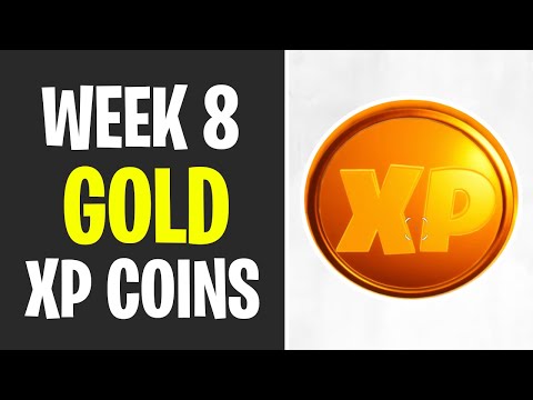 All Gold XP Coins Locations WEEK 8 - Fortnite