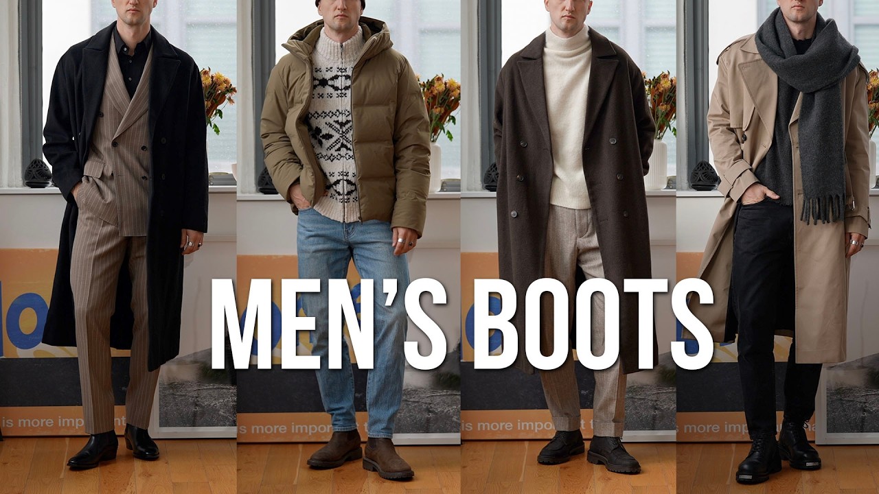 8 Outfits Styling Men's Boots for Fall & Winter