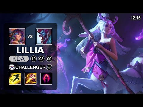 Lillia vs Trundle Jungle - KR Challenger - Patch 12.16 Season 12