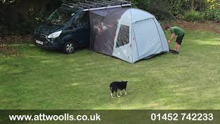 Easy Camp Fairfields Driveaway Awning Pitching & Packing (Real Time) Video