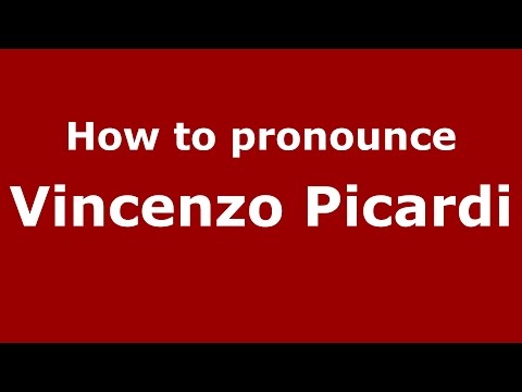 How to pronounce Vincenzo Picardi (Italian/Italy)  - PronounceNames.com