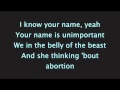 Lil Wayne-Abortion (LYRICS ON SCREEN)