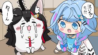 【手描き】言いたいこと全部先に言われて泣いちゃったちいちく【大神ミオ/大空スバル/さくらみこ/水宮枢/ホロライブ切り抜き漫画】