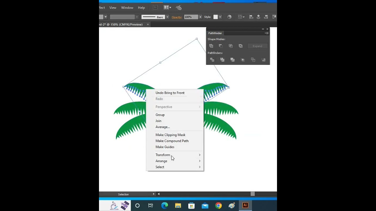 How to make tree with illustrator cc.#shorts#tree make use illustrator. Drawing vedio.