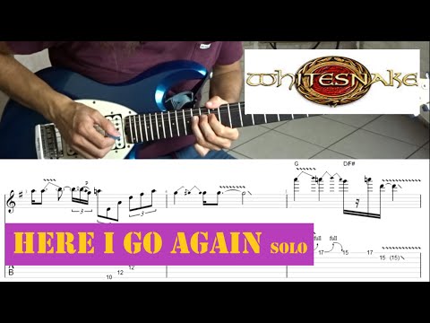 Whitesnake - Here I Go Again solo with tab