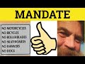 Mandate Mandate Meaning Mandate Examples Mandate Defined Formal English