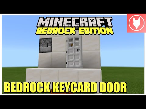Minecraft Bedrock - Bedrock Key Lock (Keycard Door) Tutorial (Xbox/MCPE/Windows 10/Switch)
