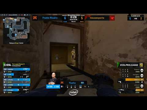 flusha makes 2 knife kills on ESL Fnatic Rivalry vs. mousesports