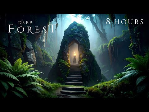 DEEP FOREST (8 Hours) | Ambient Fantasy Relaxing Music - Ethereal Meditative Relaxation Soundscape