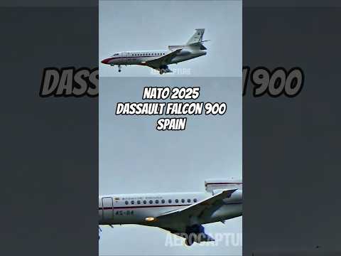 NATO 2025 MILITARY DASSAULT FALCON 900 Government of Spain #nato #nato2025 #militaryaircraft