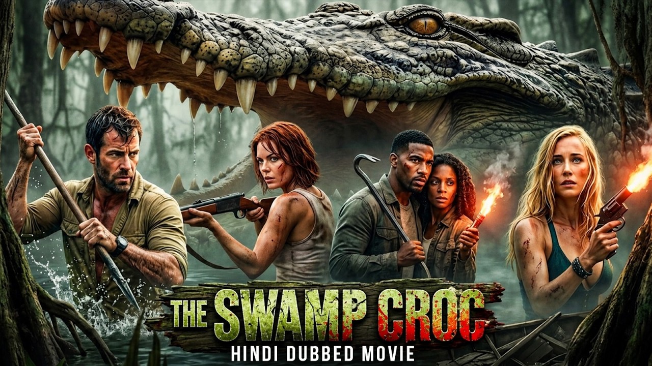THE SWAMP CROC | खौफनाक मगरमच्छ का आतंक | Hollywood Horror Thriller Hindi Dubbed Movie | Free Movie