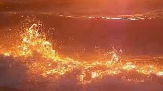 Golden Waves at Sunset