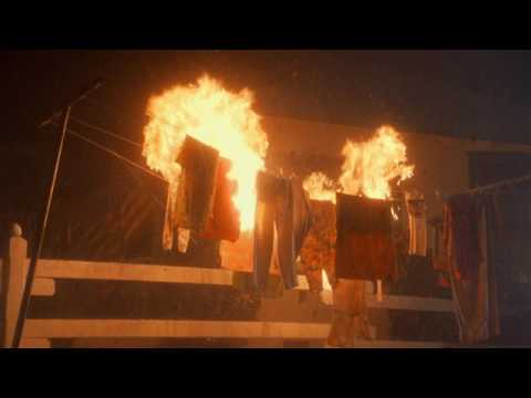 A scene of confusion caused by volcanic eruptions