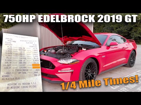Edelbrock 2650 Supercharger 750LFP 2019 Mustang GT goes to the track!