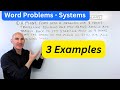 Systems of Equations Word Problems (Linear Equations with 2 Variables)