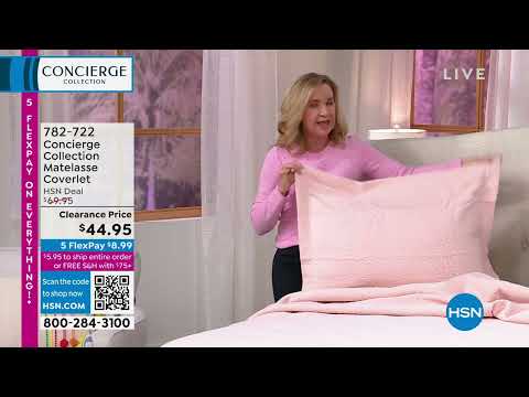 Concierge Collection Matelass Cotton Coverlet