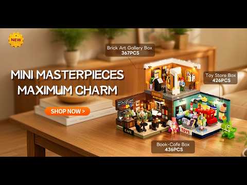 Vidéo Lumibricks Town Life 15018 : Café-librairie - Cube 16x16