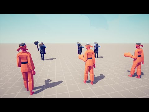 3x ORANGE KICKBOXER vs MARVEL HEROS  - TABS - Totally Accurate Battle Simulator